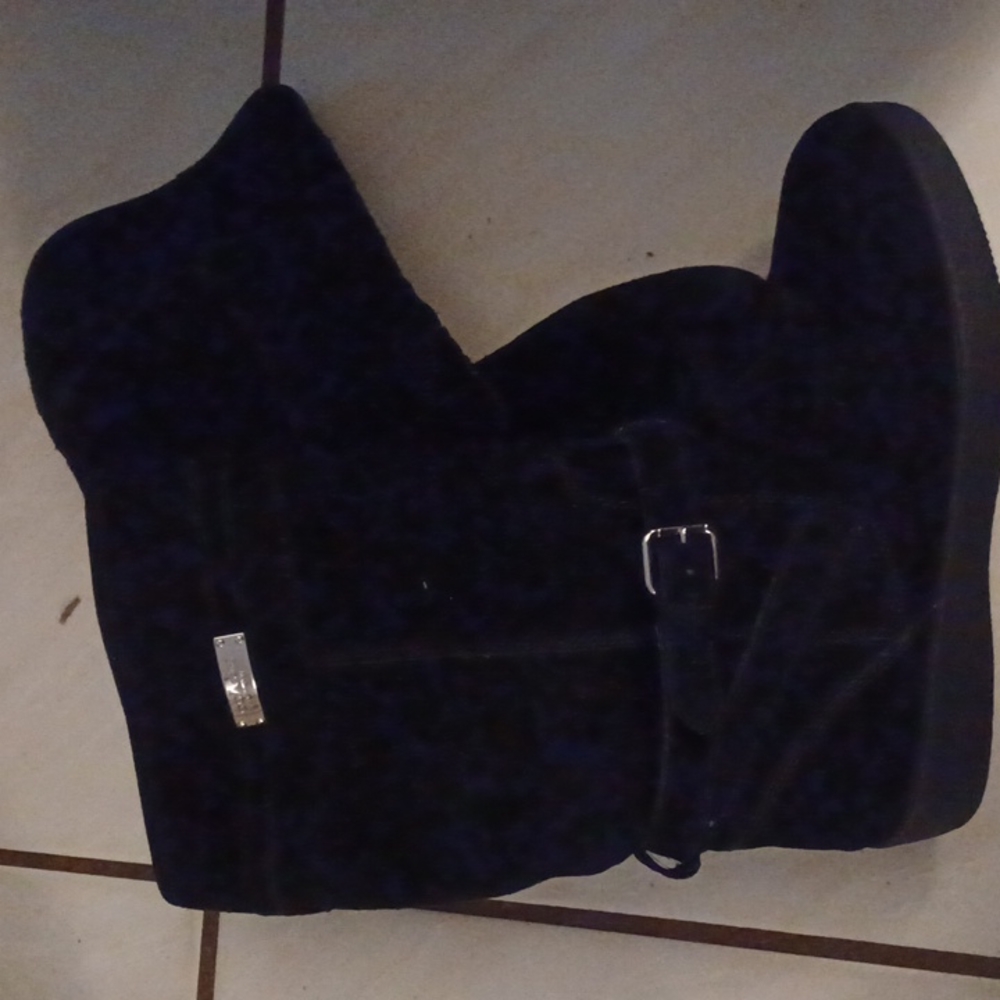Coach Black Tallulah Suede Sherpa Lined Winter Women Size 8 - Picture 3 of 8